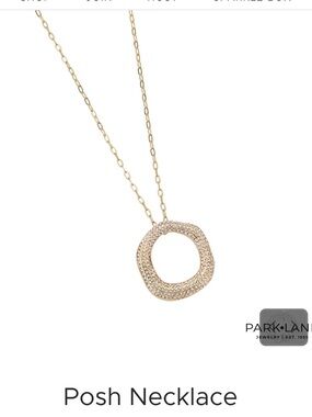 Park Lane Gold Posh Pavé Circle Necklace